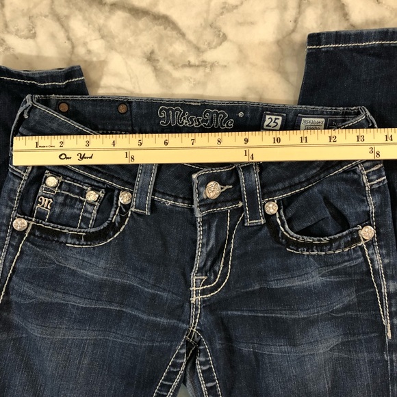 Miss Me Bling Wing Denim Jegging Jean Pants, Sz 25 - Picture 4 of 8